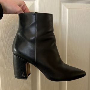 Sam Edelman Hilty Bootie - Black Leather Size 7.5